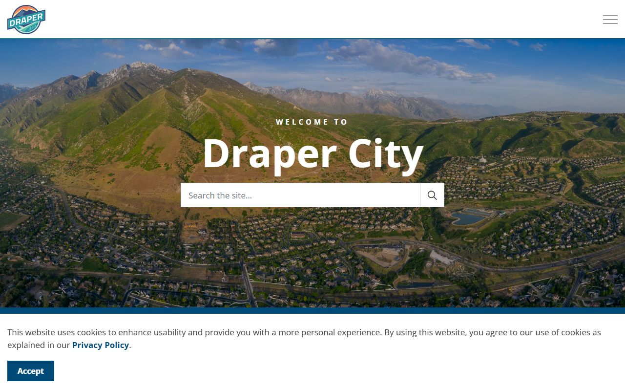 Draper City official website with traffic court and citation information