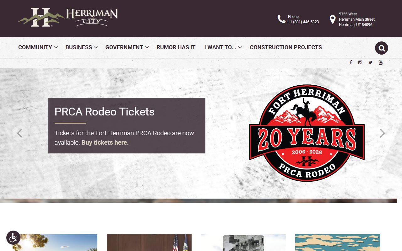 Herriman City official website for traffic court information