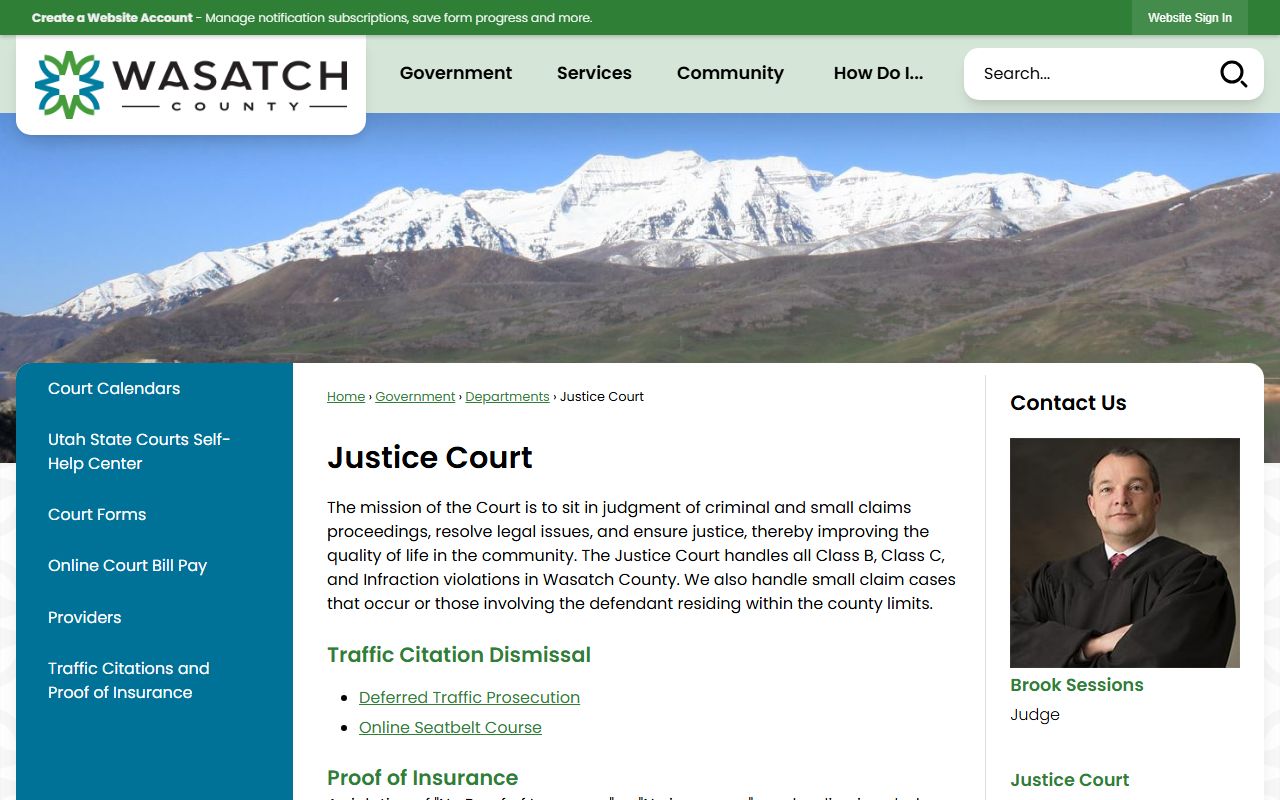 Uintah County traffic court records online access