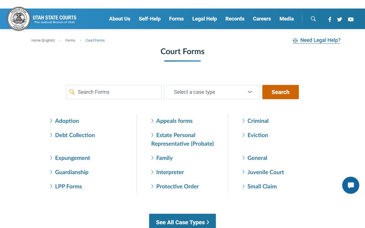 Utah Courts forms repository for traffic court records and proceedings